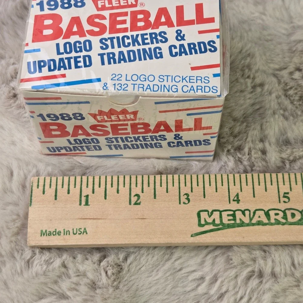 1988 Fleer Baseball Logo Stickers & Updated Trading Cards Sealed Box 132 Cards